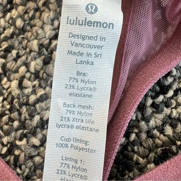 Lululemon Speed Up Mauve Pink Sports Bra - Picture 9 of 9